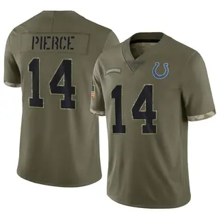 Alec Pierce Indianapolis Colts Men's Limited 2022 Salute To Service Nike Jersey - Olive
