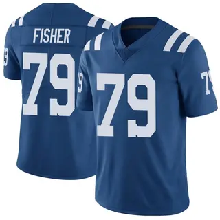 Eric Fisher Indianapolis Colts Men's Limited Color Rush Vapor Untouchable Nike Jersey - Royal