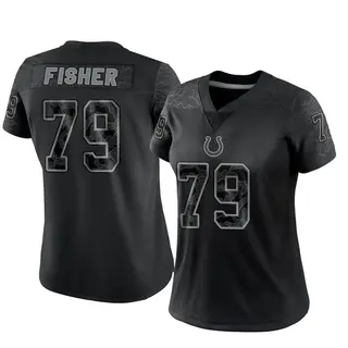 Eric Fisher Indianapolis Colts Women's Limited Reflective Nike Jersey - Black