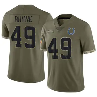 Forrest Rhyne Indianapolis Colts Youth Limited 2022 Salute To Service Nike Jersey - Olive