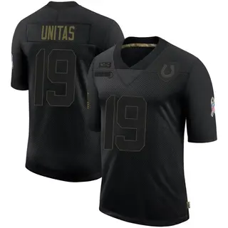 Johnny Unitas Indianapolis Colts Men's Limited 2020 Salute To Service Nike Jersey - Black