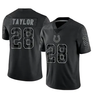 Jonathan Taylor Indianapolis Colts Men's Limited Reflective Nike Jersey - Black