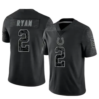Matt Ryan Indianapolis Colts Men's Limited Reflective Nike Jersey - Black