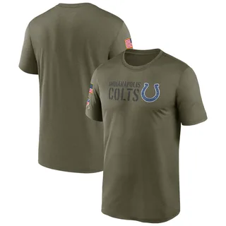 Men's Indianapolis Colts Olive 2022 Salute to Service Legend Team T-Shirt