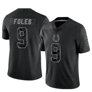 Nick Foles Indianapolis Colts Men's Limited Reflective Nike Jersey - Black