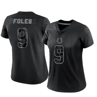 Nick Foles Indianapolis Colts Women's Limited Reflective Nike Jersey - Black