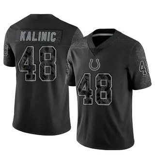 Nikola Kalinic Indianapolis Colts Men's Limited Reflective Nike Jersey - Black