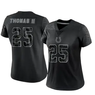 Rodney Thomas II Indianapolis Colts Women's Limited Reflective Nike Jersey - Black