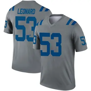 Shaquille Leonard Indianapolis Colts Men's Legend Inverted Nike Jersey - Gray