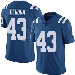 Trevor Denbow Indianapolis Colts Men's Limited Team Color Vapor Untouchable Nike Jersey - Royal