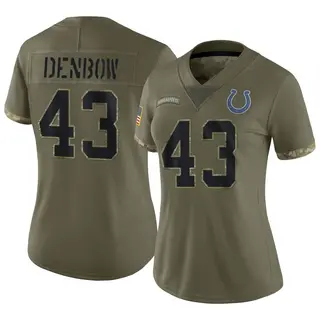 Trevor Denbow Indianapolis Colts Women's Limited 2022 Salute To Service Nike Jersey - Olive