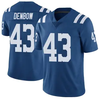 Trevor Denbow Indianapolis Colts Youth Limited Color Rush Vapor Untouchable Nike Jersey - Royal